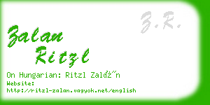 zalan ritzl business card